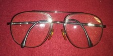 VINTAGE BLUEPRINTS SKETCH GUNMETAL ITALY LENSCRAFTERS 140mm EYE GLASSES  CASE