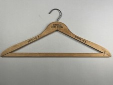 Congress Swan Hotel Wood Clothing Hanger Linden NJ Rout No.1 Vintage 1950's