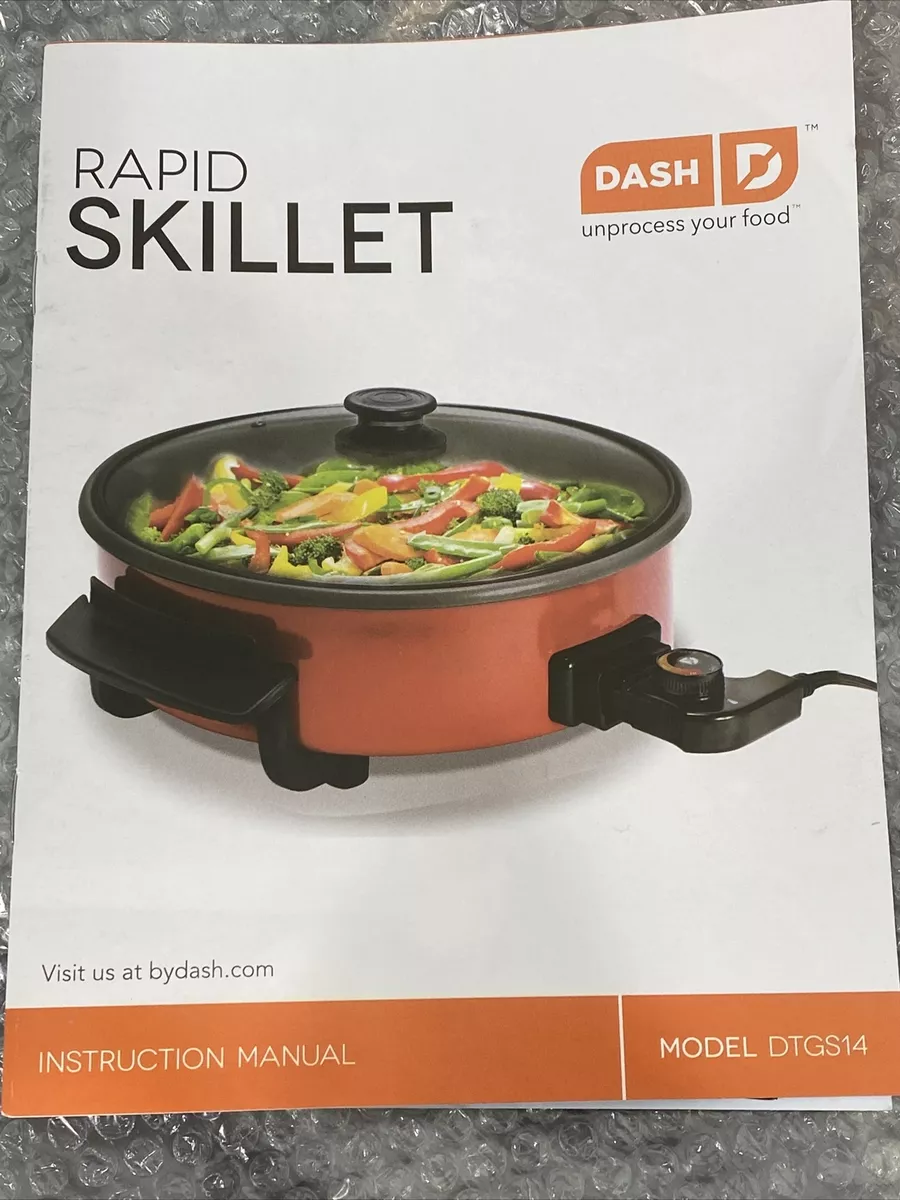 Dash Rapid Heat 14 round Electric Skillet-Red. NEW Model DTGS14.