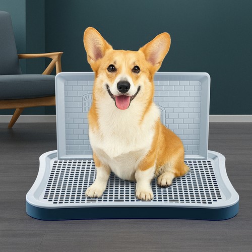 Dog Potty Training Toilet Puppy Pad Holder with Wall Column Removable Tray - Picture 10 of 16