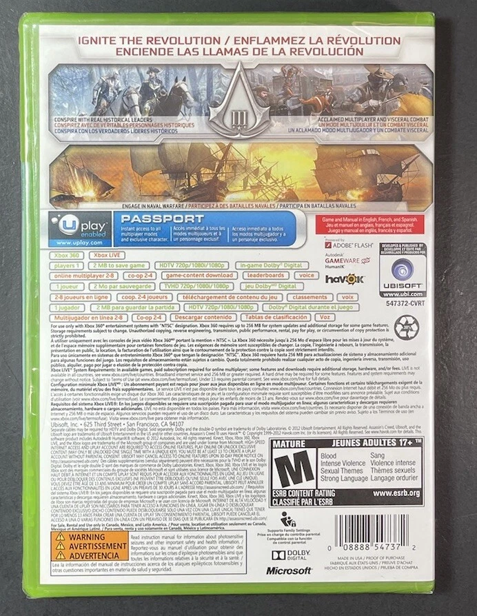 Assassin's Creed III [ Special Edition ] (XBOX 360) NEW - Image 2 of 4