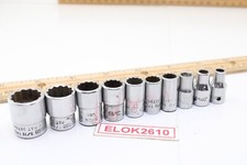 Snap-on TMD18-TMD6 9/16"-3/16" USA 10 Piece 1/4" Drive 12 Point Socket Set USA