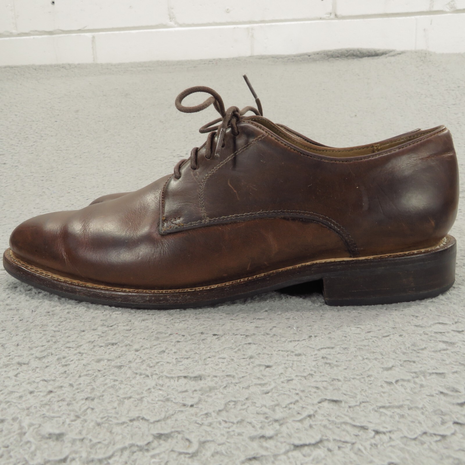 Thursday Boots Dress Shoe Men 7.5 Brown Statesman Derby Dainite Soles Leather Co