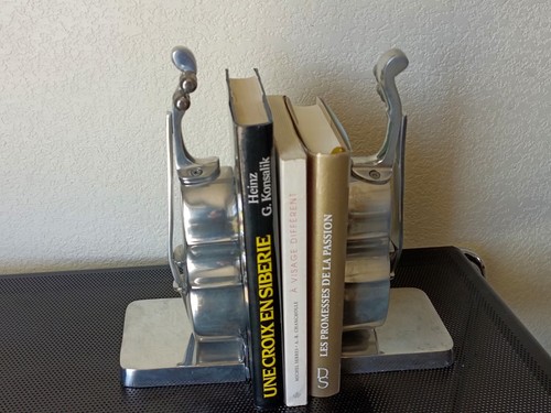Serre Livre ou sculpture Violons musique En aluminium Vintage 70/80 Rare !! - Afbeelding 6 van 10