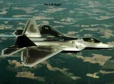 *Military Airplane-"F-22 Raptor" /Military Airplanes-  {H12} /Postcard/ {RB58}