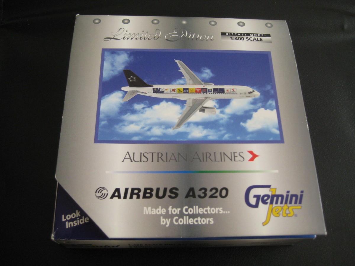 Gemini Jets. Austrian A320-200. OE-LBR. Star Alliance. 1:400 Scale