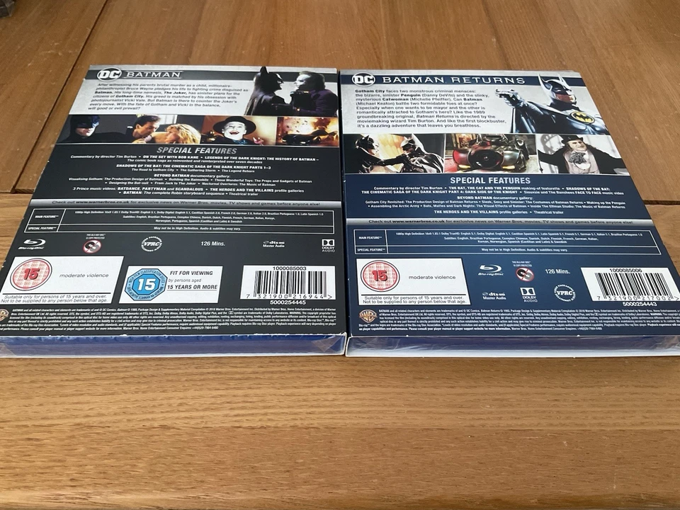 Batman And Batman Returns Blu Rays With DC Slipcovers New And Sealed - Image 3 of 3
