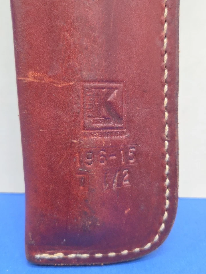 Funda de cuero Triple K 196 - 15 7 1/2 cuero marrón usada EE. UU. TW Foto 4 de 4