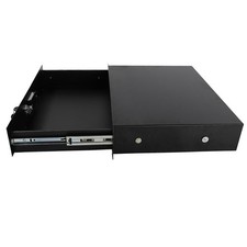 Server Cabinet Case 19 Inch Rack Mount DJ Lockable Deep Drawer, 2U, Key Lock