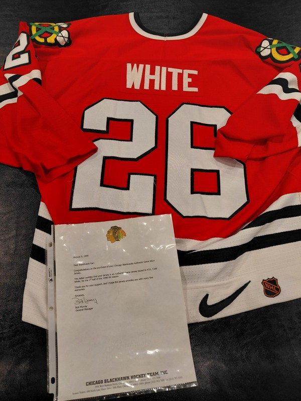 Todd White Blackhawks Game Worn Jersey Blackhawks Authenticated 