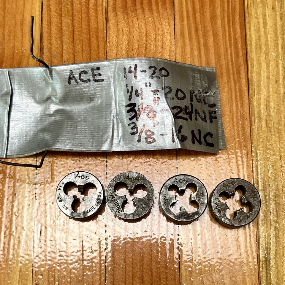 Vintage ACE & Others Threading Dies Lot Of 11 USA Made Duplicates - Image 4 of 4