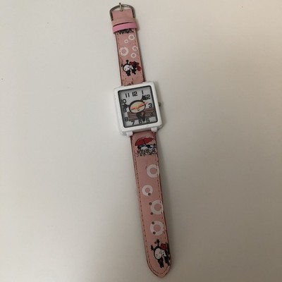 Rare Vintage Pucca & Garu Funny Love Story Anime Cartoon Pink/Red Wrist Watch
