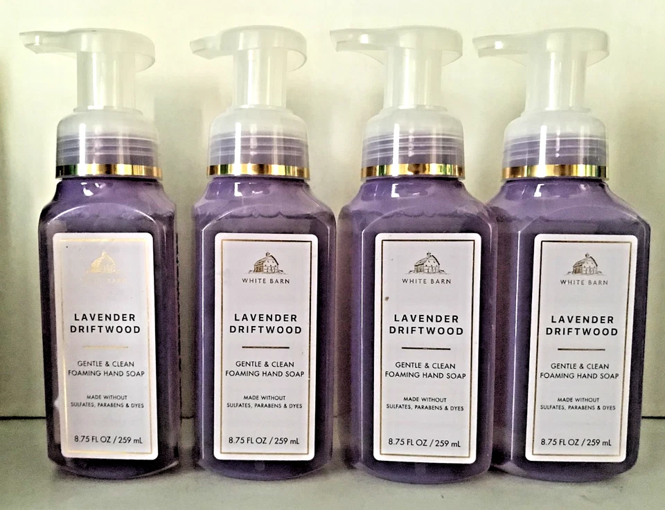 LAVENDER DRIFTWOOD Gentle Clean foam hand soap wash Bath Body Works LOT  SET X 4 - Image 3 of 4