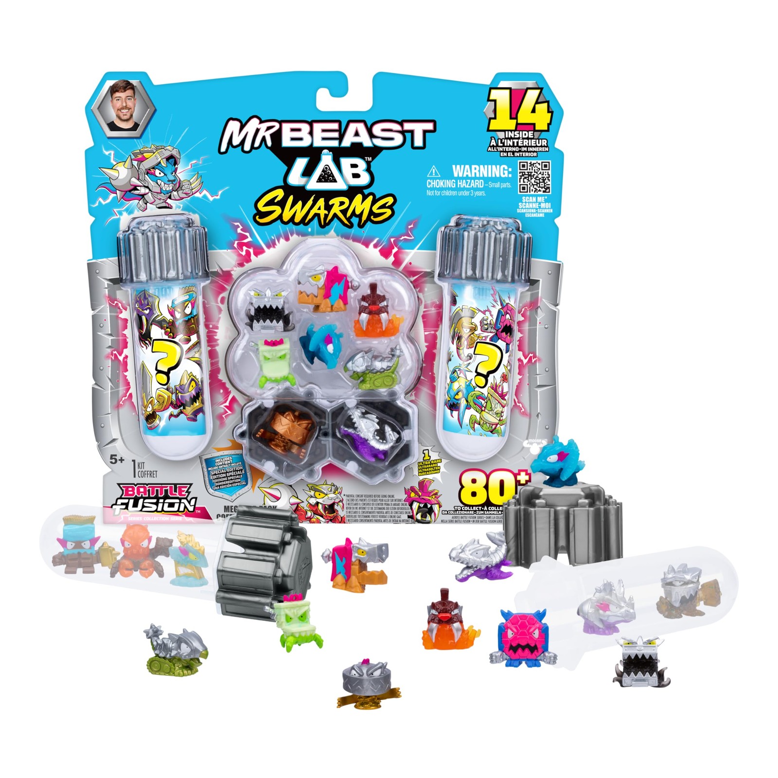 MrBeast Lab Swarms Battle Fusion Series Mega Lab Pack – Includes 14 Micro Beasts