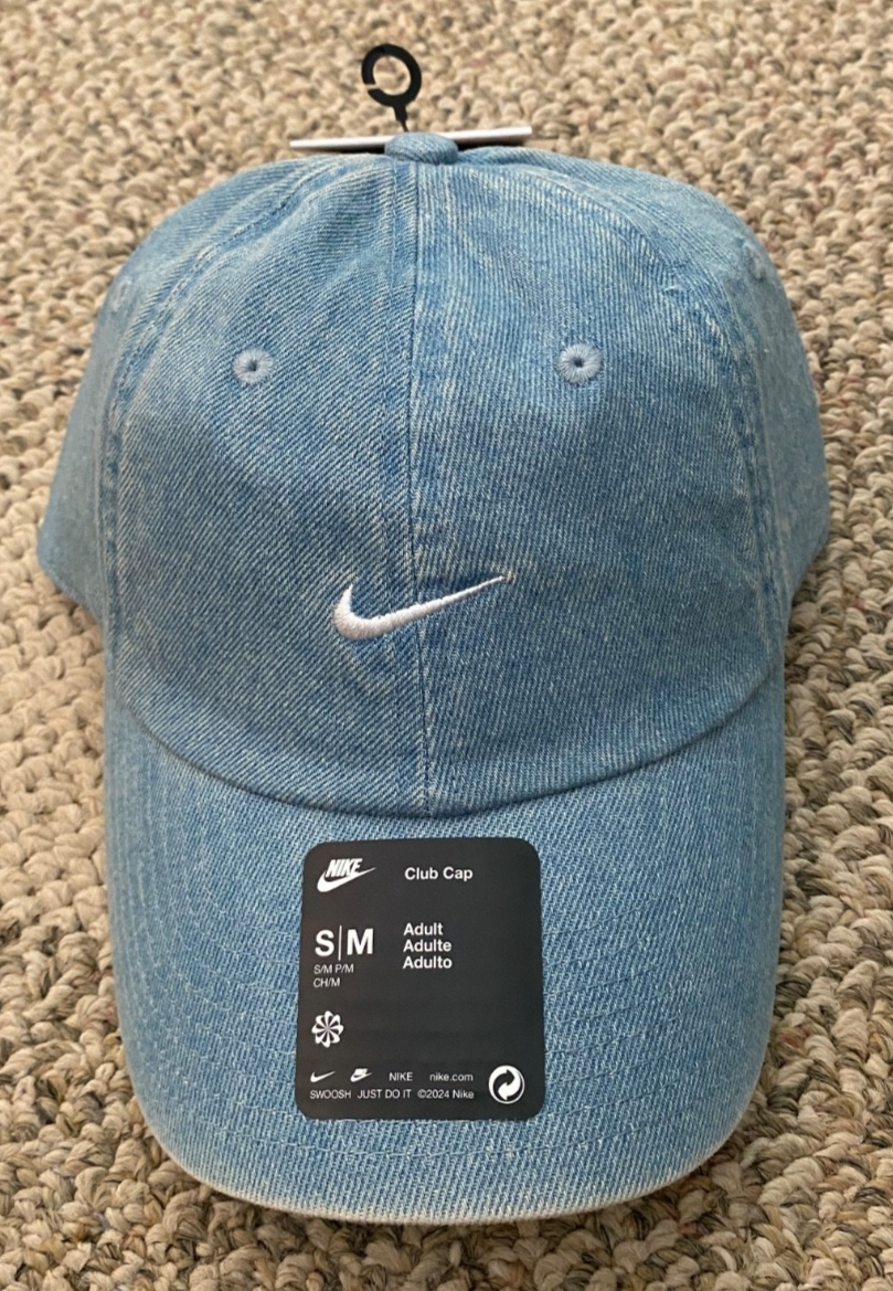 Denim Hat Blue Hat Nike Vintage Nike Hat Back Strap Adjustable