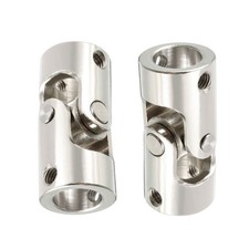 10mm To 10mm Inner Dia Rotatable Universal Steering Shaft U Joint Coupler 2 Pcs