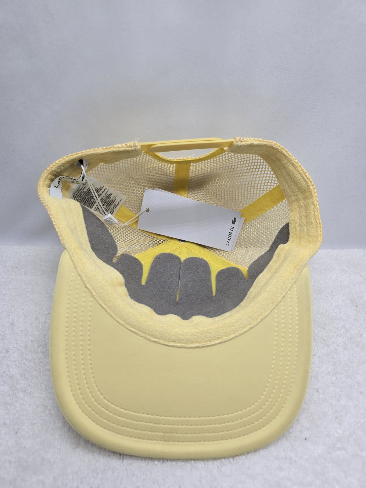Lacoste Crocodile Snapback Adjustable Trucker Hat Cap Yellow Mesh OSFA NWTs thumbnail 5