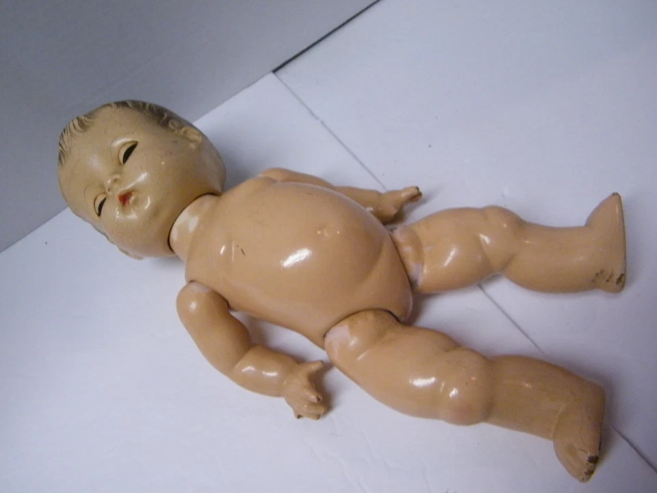 Muñeca bebé Effanbee vintage/articulada, ojos abiertos y cerrados. 1940 Foto 4 de 4