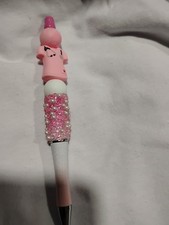 Hand Beaded Ink Pen with A Nurse Motif Black Ink Ballpoint Pen