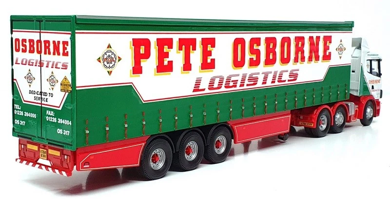 Corgi 1/50 Scale CC12209 - Scania Curtainside Truck (Pete Osborne Logistics Ltd) - Image 2 of 4