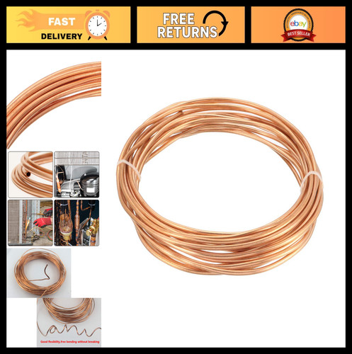 Soft Coil Copper Tubing 7/64" OD x 1/16" ID - 16 Ft Refrigeration Line Pipe