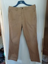 Men's M&S Toffee Brown Chino Style Pockets Thin Summer Trousers Size 34 (S)