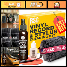 Vinyl Record Cleaning Kit - Premium Cleaner Fluid Microfiber Pad for LPs