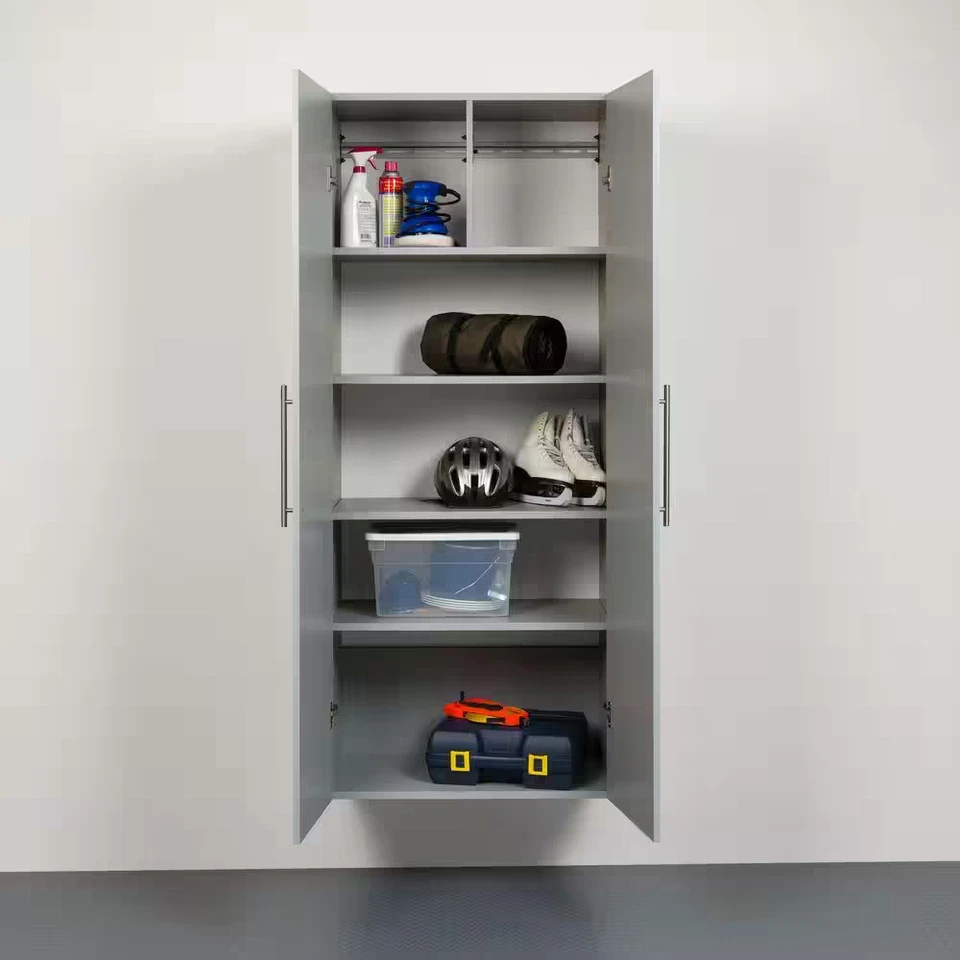 Hangups Collection Manufactured Wood 4-Shelf Wall Mounted Garage Cabinet in Ligh - Image 2 of 4