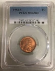 1952-S PCGS MS65 RD Wheat Cent
