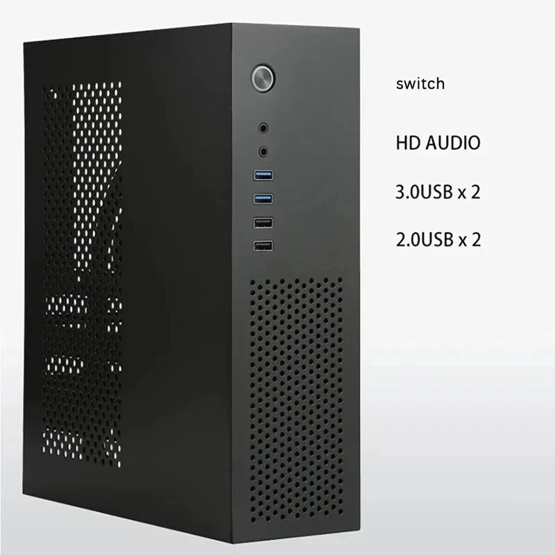 Case pc  SKTC A10 HTPC 7,3L. - Mini M-ATX - Nero  - Immagine 2 di 4