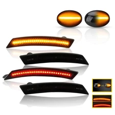 Set For Mini Cooper R55 R56 R57 R58 R59 Front & Rear LED Side Marker Light US
