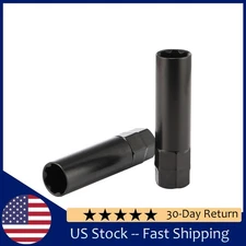 2pcs Black Socket Key Tool for 7 spline Lug Nuts | 19mm, Black Socket Key Tool