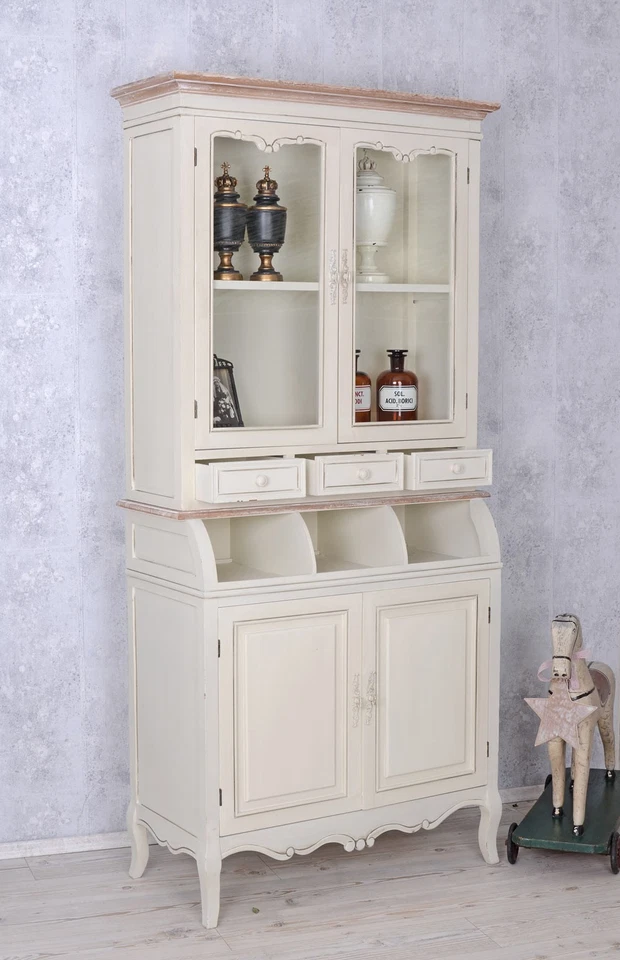 Küchenschrank Antik Buffet Vitrinenschrank Küchenvitrine Holz Küchenanrichte - Bild 2 von 3