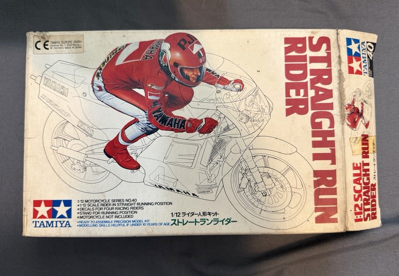 TAMIYA 1/12 MOTOGP STRAIGHT RIDER OPENED COMPLETE Kenny Roberts Freddy Spencer