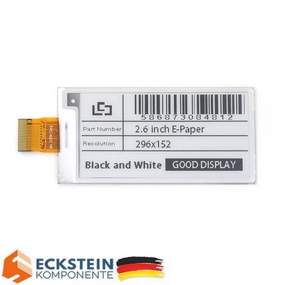 GoodDisplay 2,66 Zoll E-Ink-Display SSD1680 Monochrom GDEY0266T90