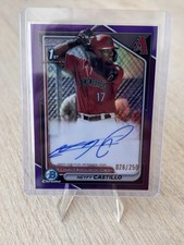 Neyfy Castillo Purple Refractor 1st Prospect Autograph /250 - 2024 Bowman Chrome