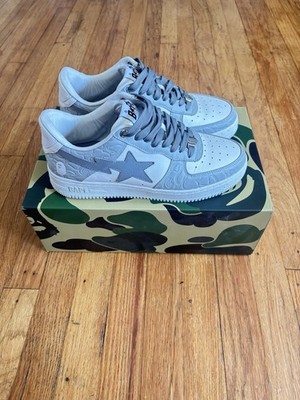 A Bathing Ape Bape Sta #4 M1 Grey Men s Size 9 With Box