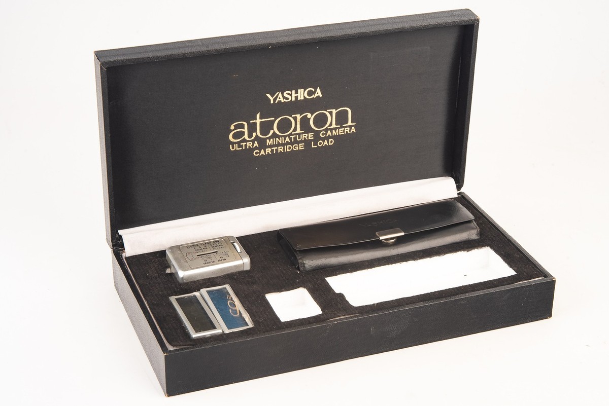 Yashica Atoron Ultra Miniature Camera Original Box Case Flash