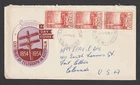 AUSTRALIA 1954 FDC TELEGRAPH CENTENARY ADDRESSED TO USA