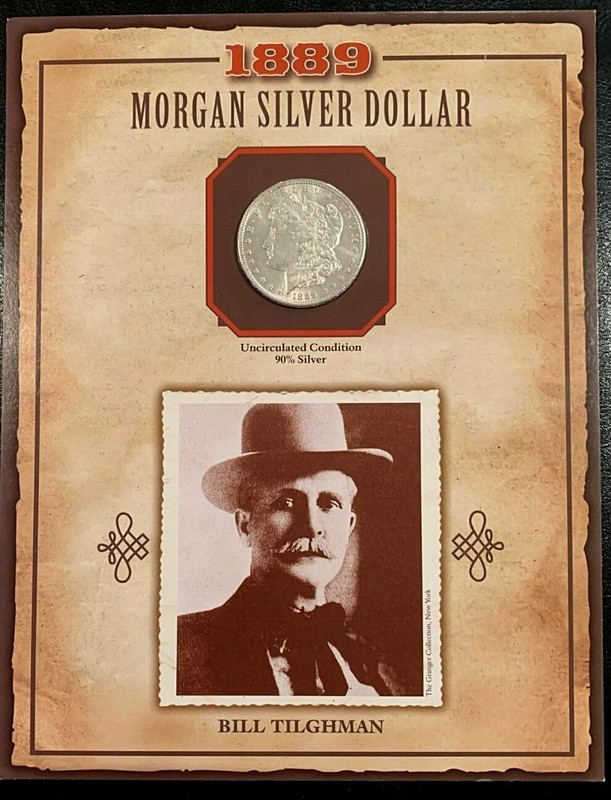 1889 BU/UNC Morgan Silver Dollar - PCS LEGENDS OF THE WEST "Bill Tilghman"
