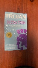 Trojan Ultra Thin for Ultra Sensitivity 12 Lubricated Latex Condoms Exp 04/2025