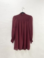 Reformation Brandi Dress Long Sleeve Mini Chianti Size XS