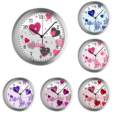 Kinderuhr mit Namen Kinder Funkuhr leise Wanduhr Kinderzimmer Uhr