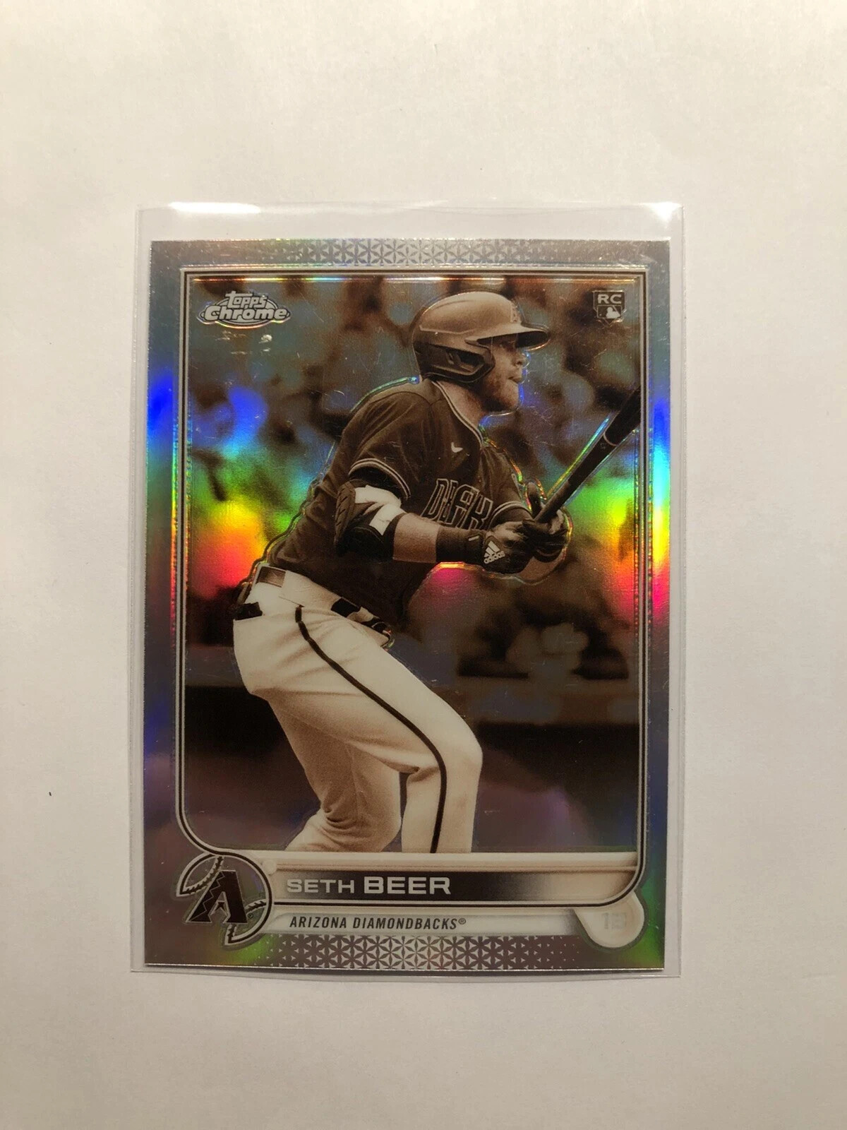 2022 TOPPS CHROME SEPIA REFRACTOR #186 SETH BEER RC ROOKIE ARIZONA DIAMONDBACKS