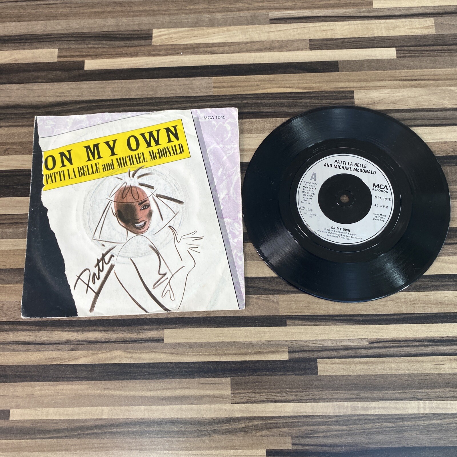 Patti LaBelle - On My Own - 7"" Vinyl Record -