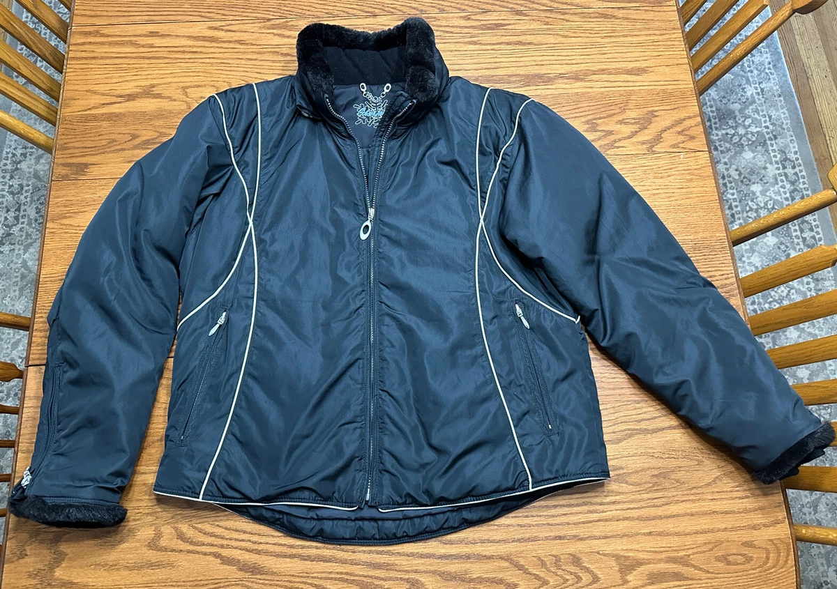 Ladies black ski jacket cheap