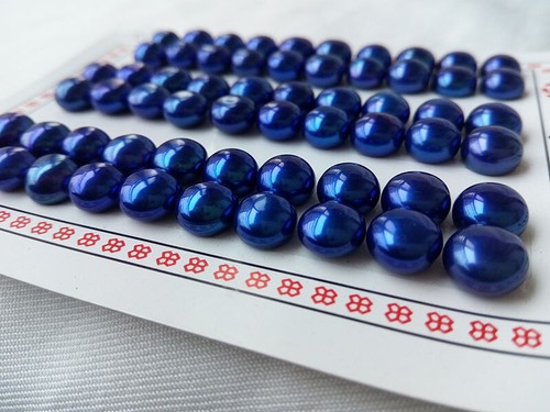 5 10 30 pair white pink black blue Button rondelle freshwater pearl earring 8mm - Picture 4 of 39
