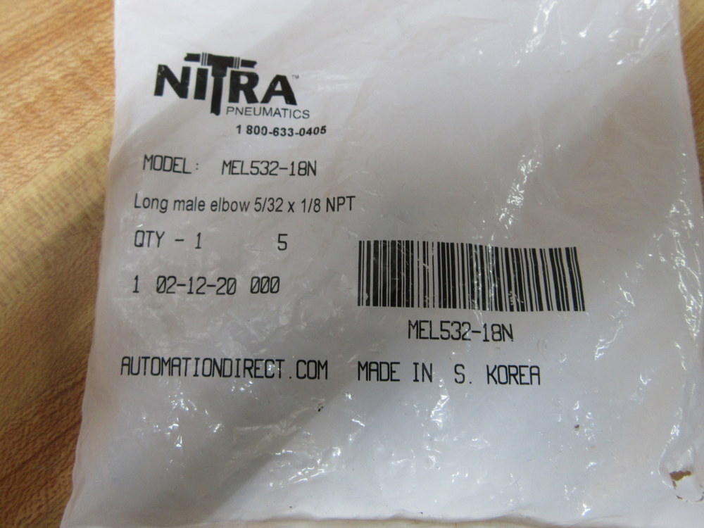 Nitra MEL532-18N Long Male Elbow MEL53218N (Pack of 5)