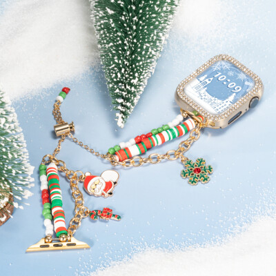 Christmas Bracelet For Apple Watch 10 42/46mm Band Beaded