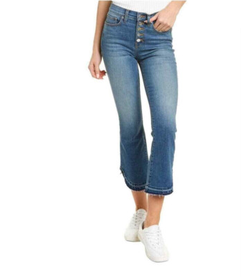 VERONICA BEARD Carolyn Baby Boot Cut Delphinsaum Crop Blue Jeans 25/0 UK 4 US 0
